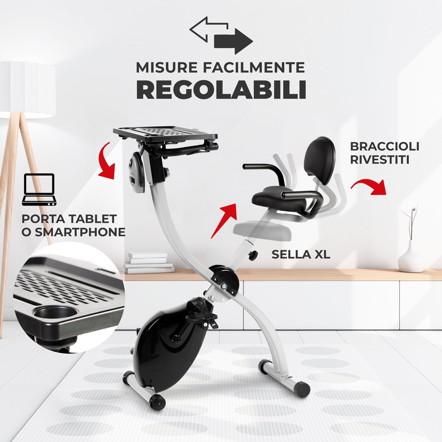 Cyclette Bike TOP con misure facilmente regolabili